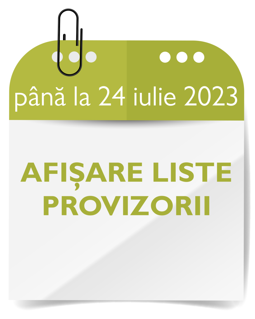 imagine calendar afișare liste provizorii