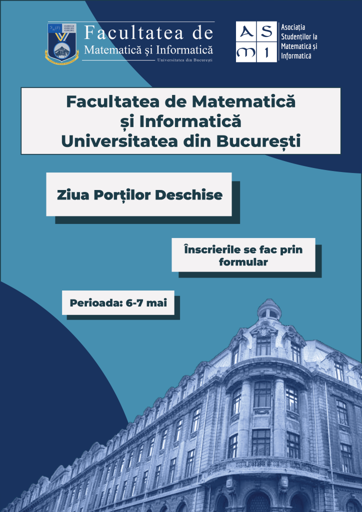 Zilele Porților Deschise la Facultatea de Matematică și Informatică a Universității din București