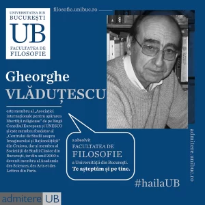 Gheorghe Vlăduțescu a absolvit Facultatea de Filosofie