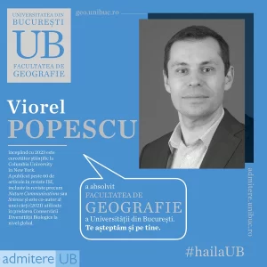 Viorel Popescu a absolvit Facultatea de Geografie a Universității din București,