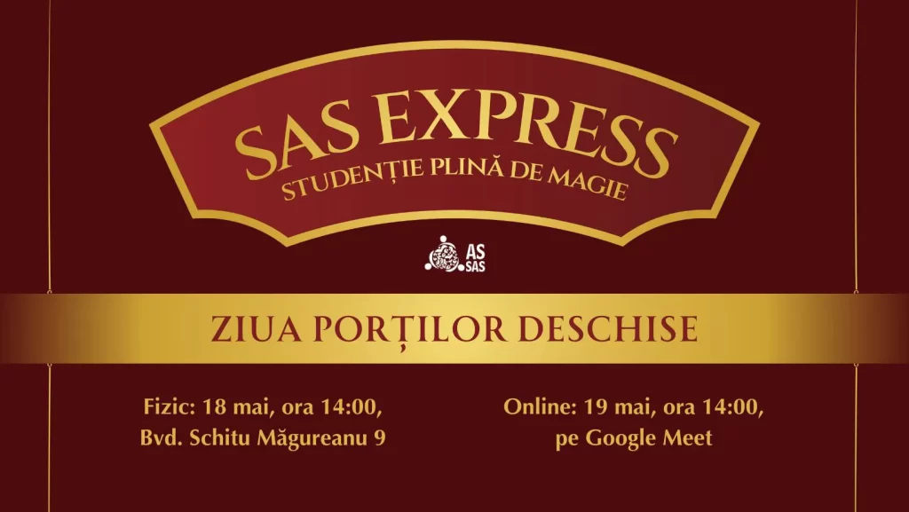 SAS express – Zilele Porților Deschise la Facultatea de Sociologie și Asistență Socială a Universității din București