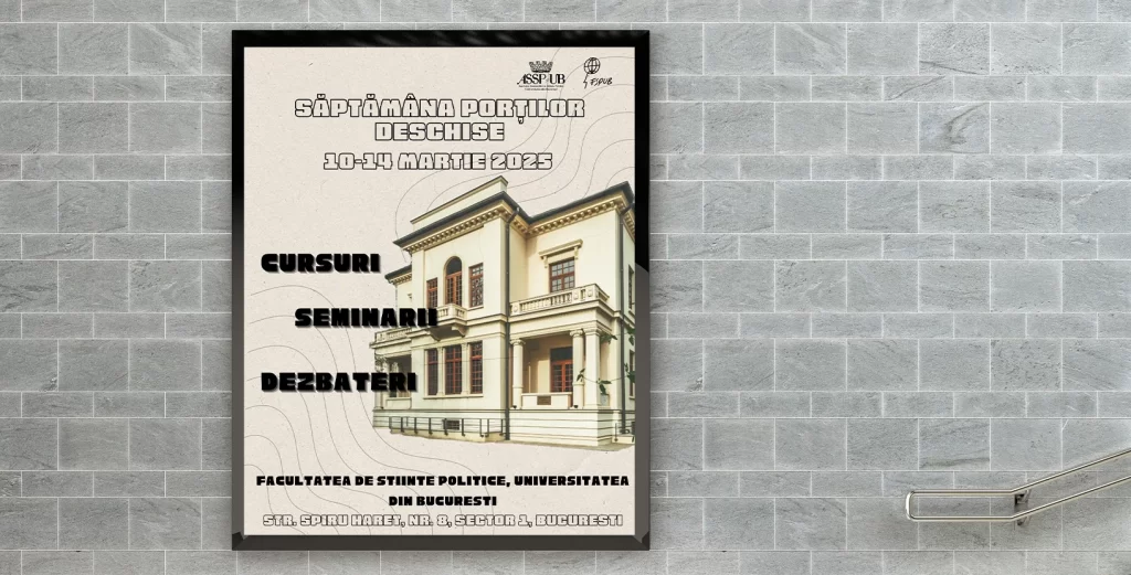 Facultatea de Științe Politice a Universității din București invită liceenii la o nouă ediție a Săptămânii Porților Deschise