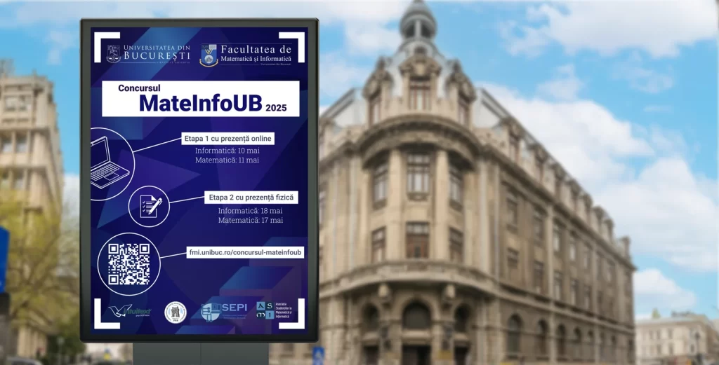 Facultatea de Matematică și Informatică organizează a V-a ediție a concursului MateInfoUB