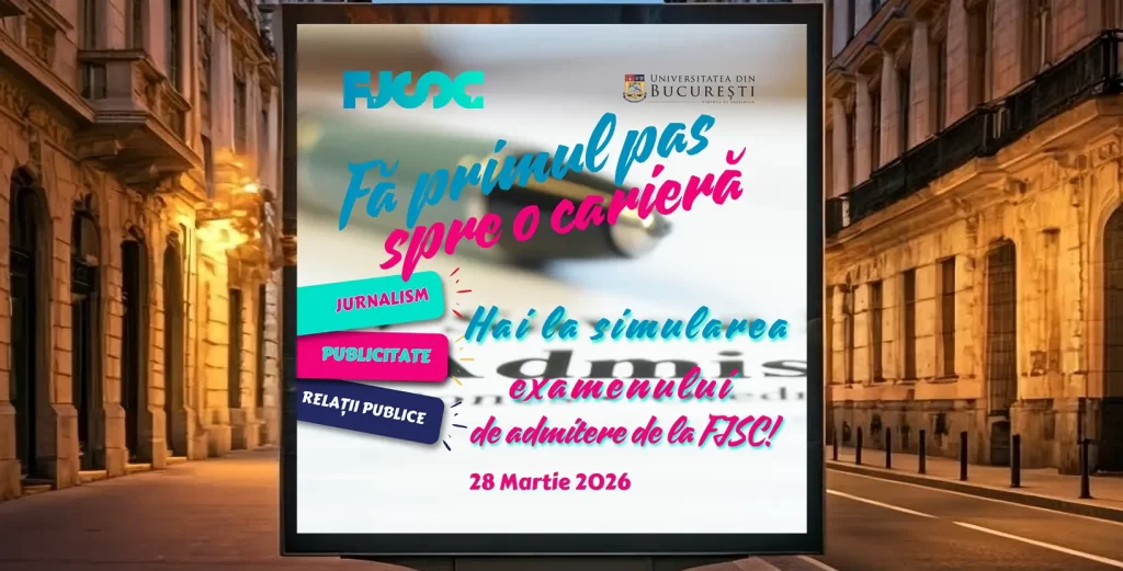 Vrei să studiezi la Facultatea de Jurnalism și Științele Comunicării? Vino să îți testezi cunoștințele la simularea examenului de admitere!